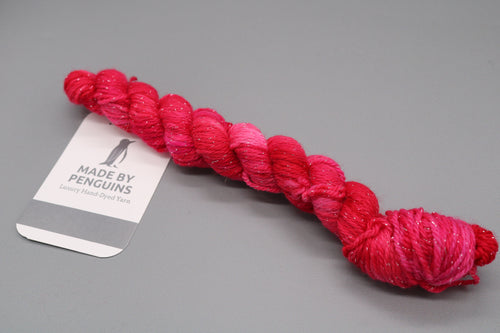 Red Kiss(Super Sparkle) - 20g Mini 4PLY 45m/20g Extra-Fine Merino, Nylon & Super Sparkle