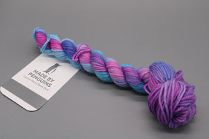 Purple Polka -040- 20g Mini 4PLY 45m/20g 85% Extra-Fine Merino & 15% Nylon