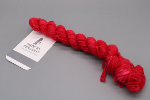 RED (with gold Subtle Sparkle) - 20g Mini 4PLY 45m/20g Extra-Fine Merino, Nylon & Sparkle