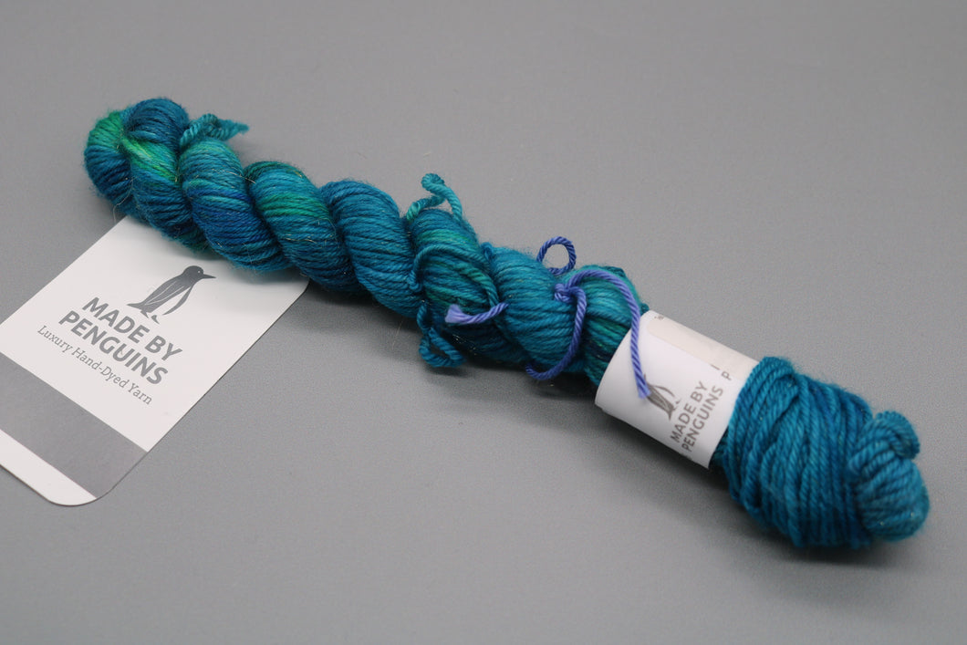 Petrol (Subtle Sparkle) - 20g Mini 4PLY 45m/20g Extra-Fine Merino, Nylon & Sparkle