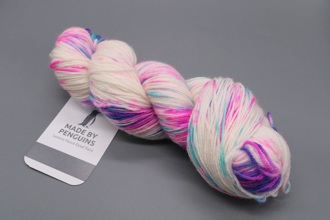 Unicorn Splat (LOT-B) Merino Nylon 4PLY -100g/400m 85% Extra-Fine Merino & 15% Nylon
