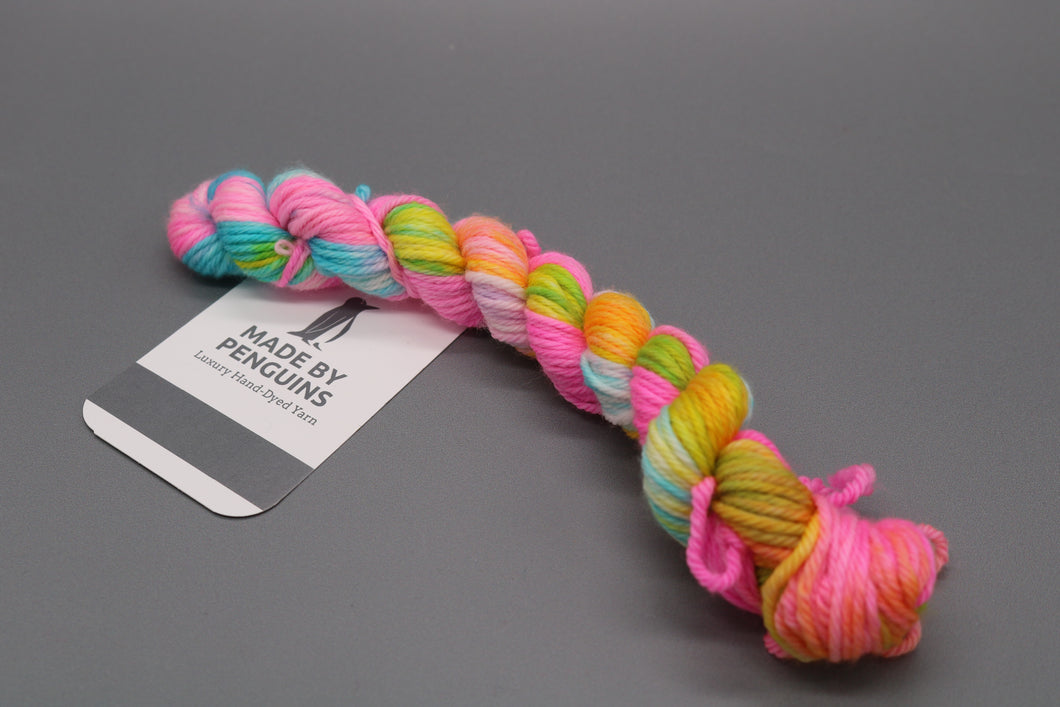 Party Parrot- 20g Mini DK 45m/20g 85% Extra-Fine Merino & 15% Nylon
