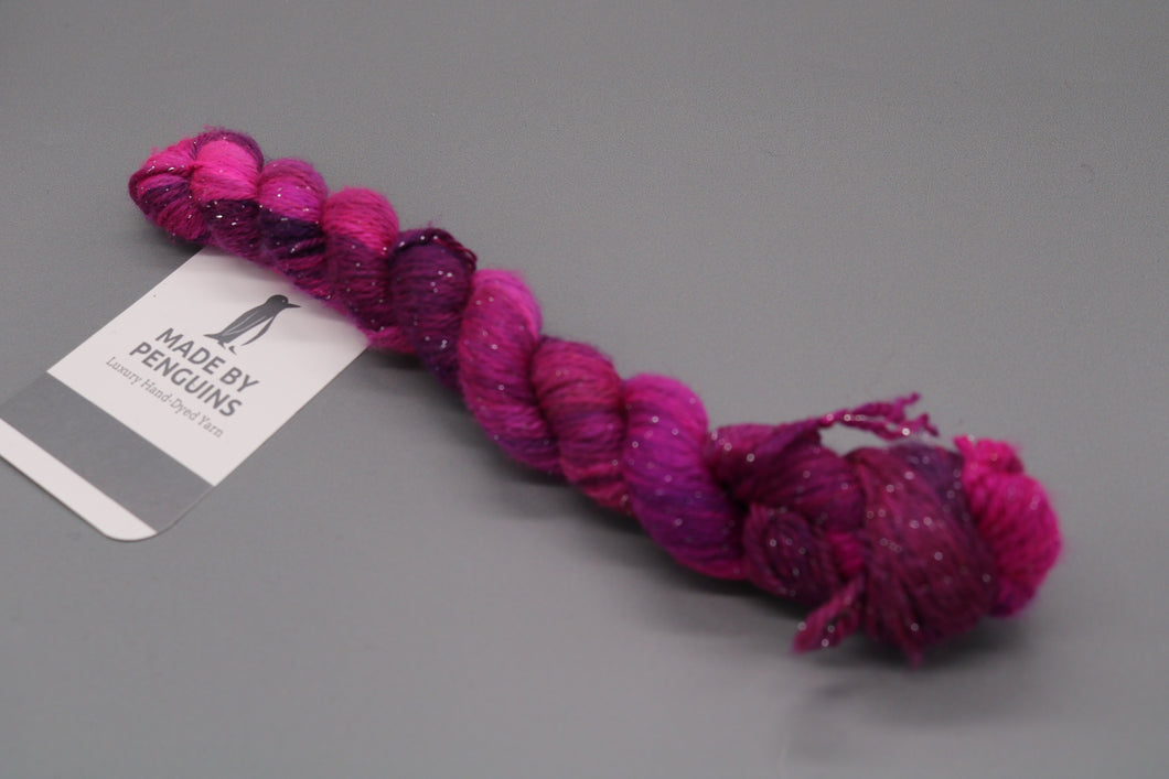 Purple OOAK 016 (Super Sparkle) - 20g Mini 4PLY 45m/20g Extra-Fine Merino, Nylon & Super Sparkle