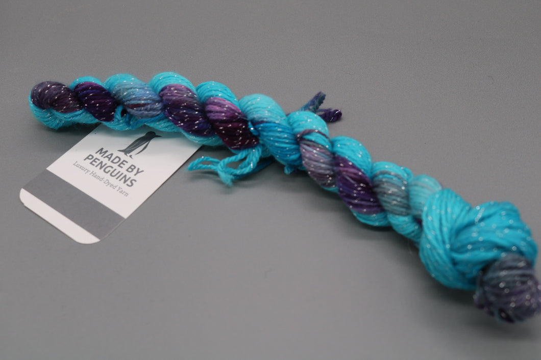 Blue OOAK 020 (Super Sparkle) - 20g Mini 4PLY 45m/20g Extra-Fine Merino, Nylon & Super Sparkle