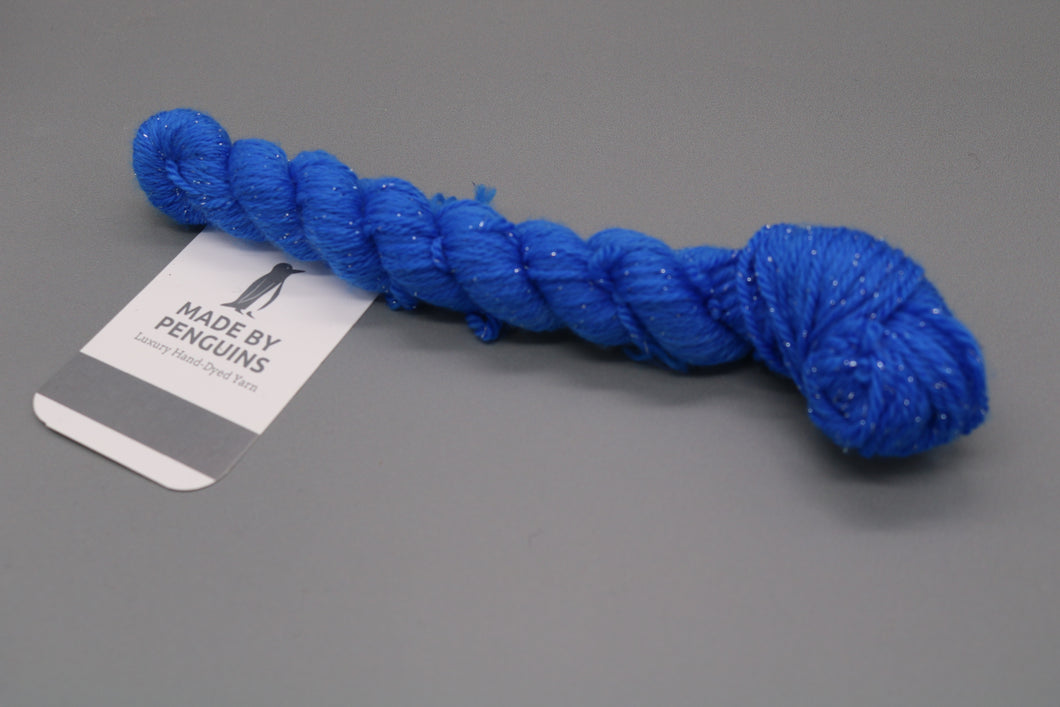 Blue OOAK 021 (Super Sparkle) - 20g Mini 4PLY 45m/20g Extra-Fine Merino, Nylon & Super Sparkle