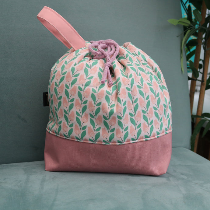 Tulips Drawstring Bag (Pink)