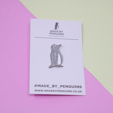 Load image into Gallery viewer, Silver/Glitter Penguin Pin (Megan)