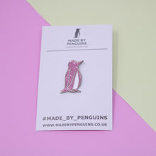 Load image into Gallery viewer, Pink/Glitter Penguin Pin (Sue)