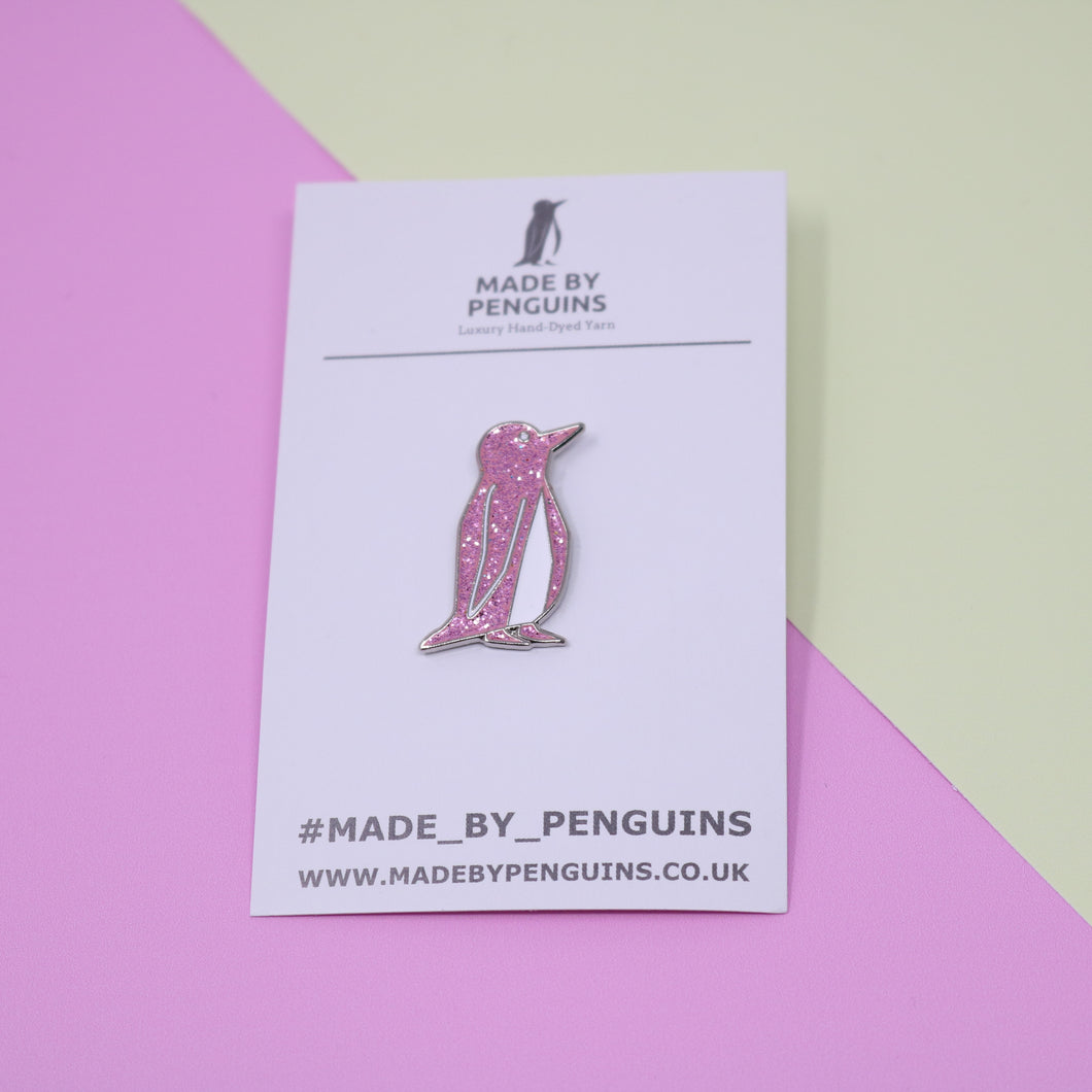 Pink/Glitter Penguin Pin (Sue)