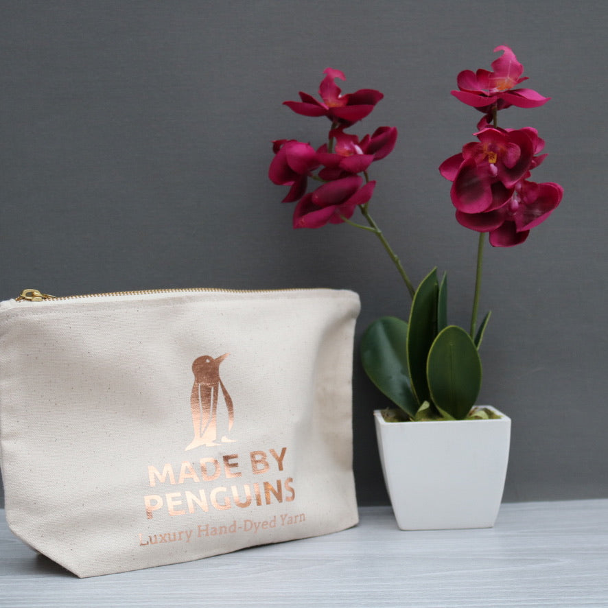 The Project Bag - Cream with Rose Gold Print