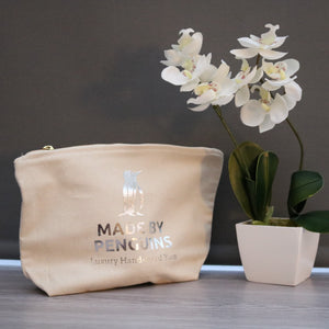The Project Bag - Cream with Silver Print