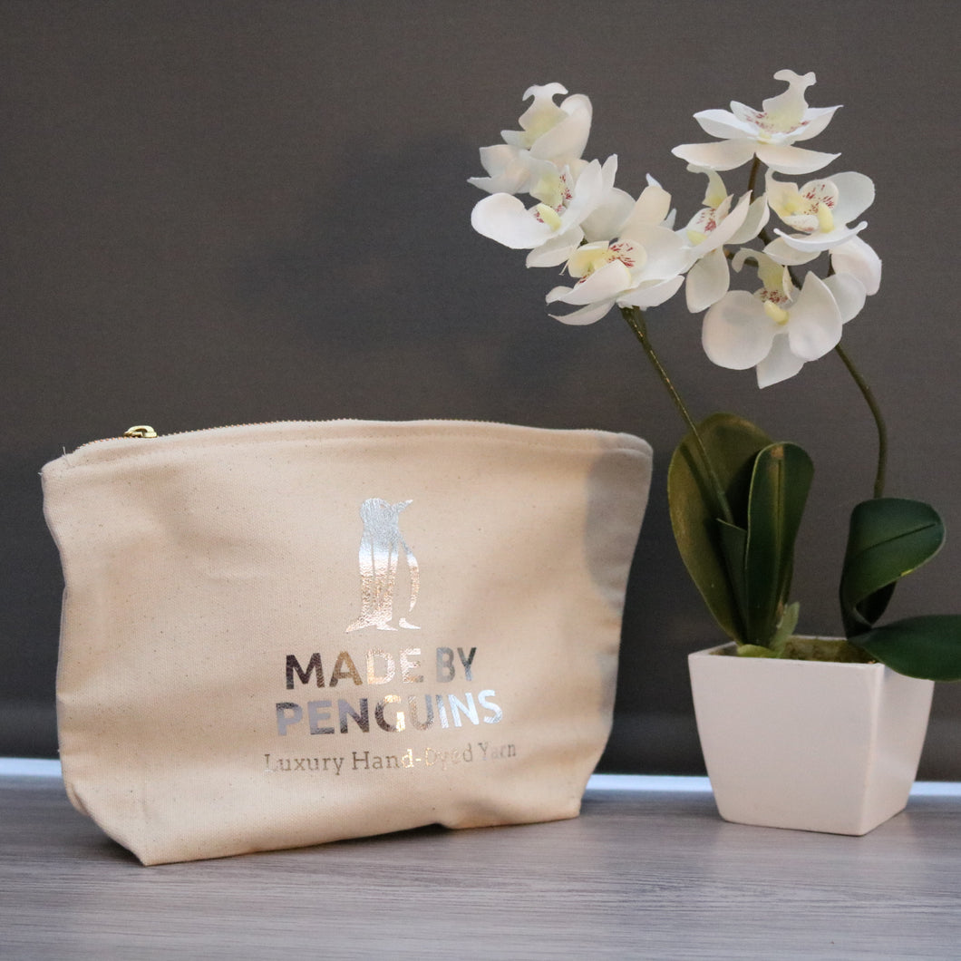The Project Bag - Cream with Silver Print
