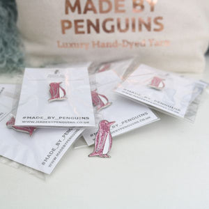 Pink/Glitter Penguin Pin (Sue)